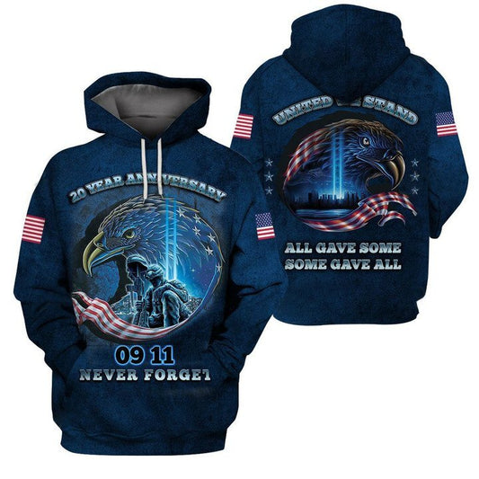 Patriot Day Hoodie United We Stand All Gave Some Some Gave All Shirt Patriot Day Shirt - Trendy Gift For Men & Women