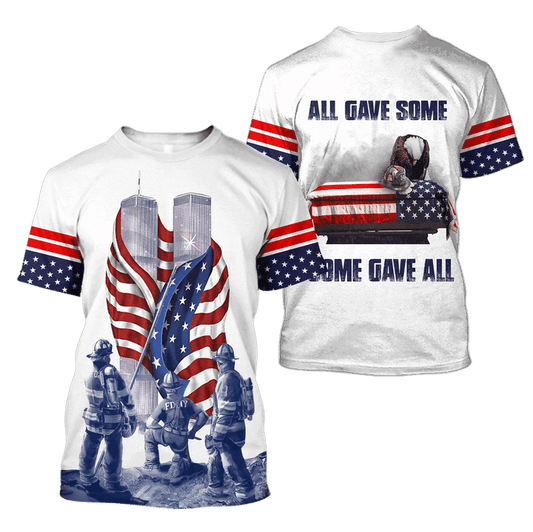 Patriot Day Shirt All Gave Some Twin Tower Firefighters White Shirt September 11Th Shirt - Trendy Gift For Men & Women