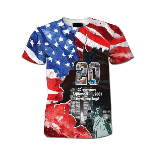 Patriot Day Shirt September 11Th 2001 American Flag We Will Never Forget Shirt September 11Th Shirt - Trendy Gift For Men & Women