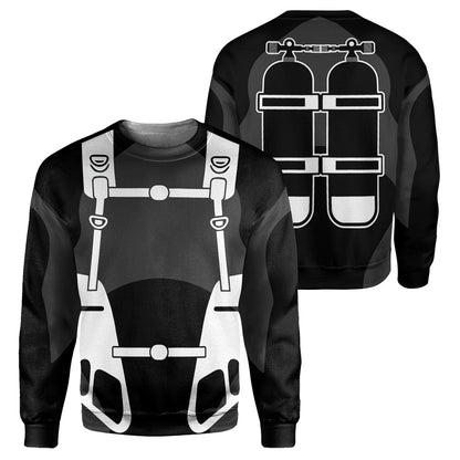 Scuba Diving Costume- All Over Printed Shirt