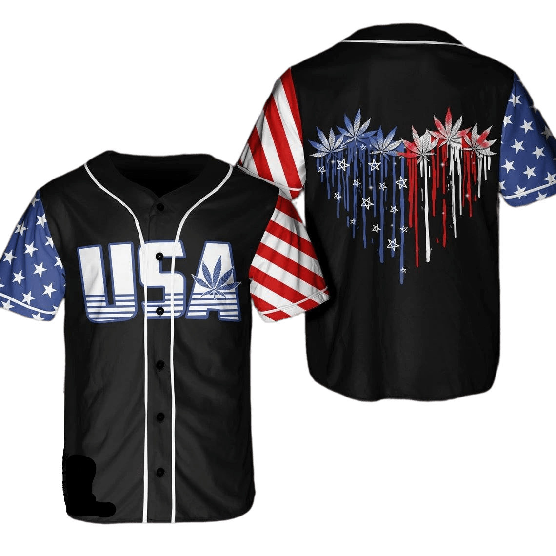 Independence Day Jersey American Flag USA Heart Shape Independence Day Black Jersey Shirt 04th of July Baseball for Men