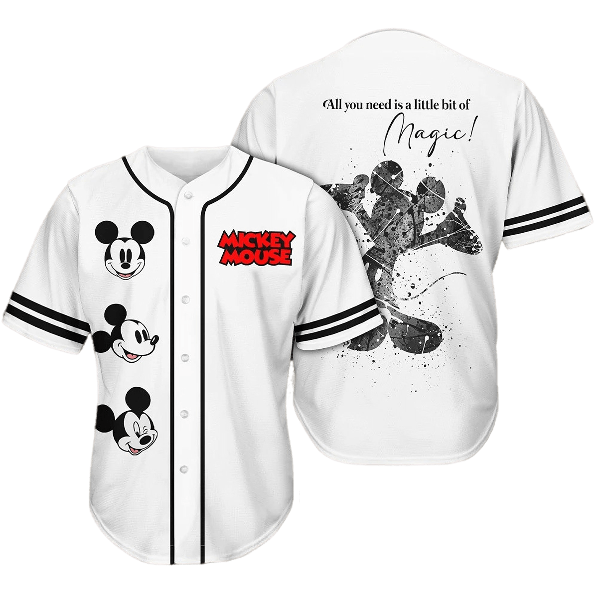 Mickey Jersey Disney Mickey Mouse All You Need Is a Little Bit of Magic Jersey Shirt Baseball Disney Baseball