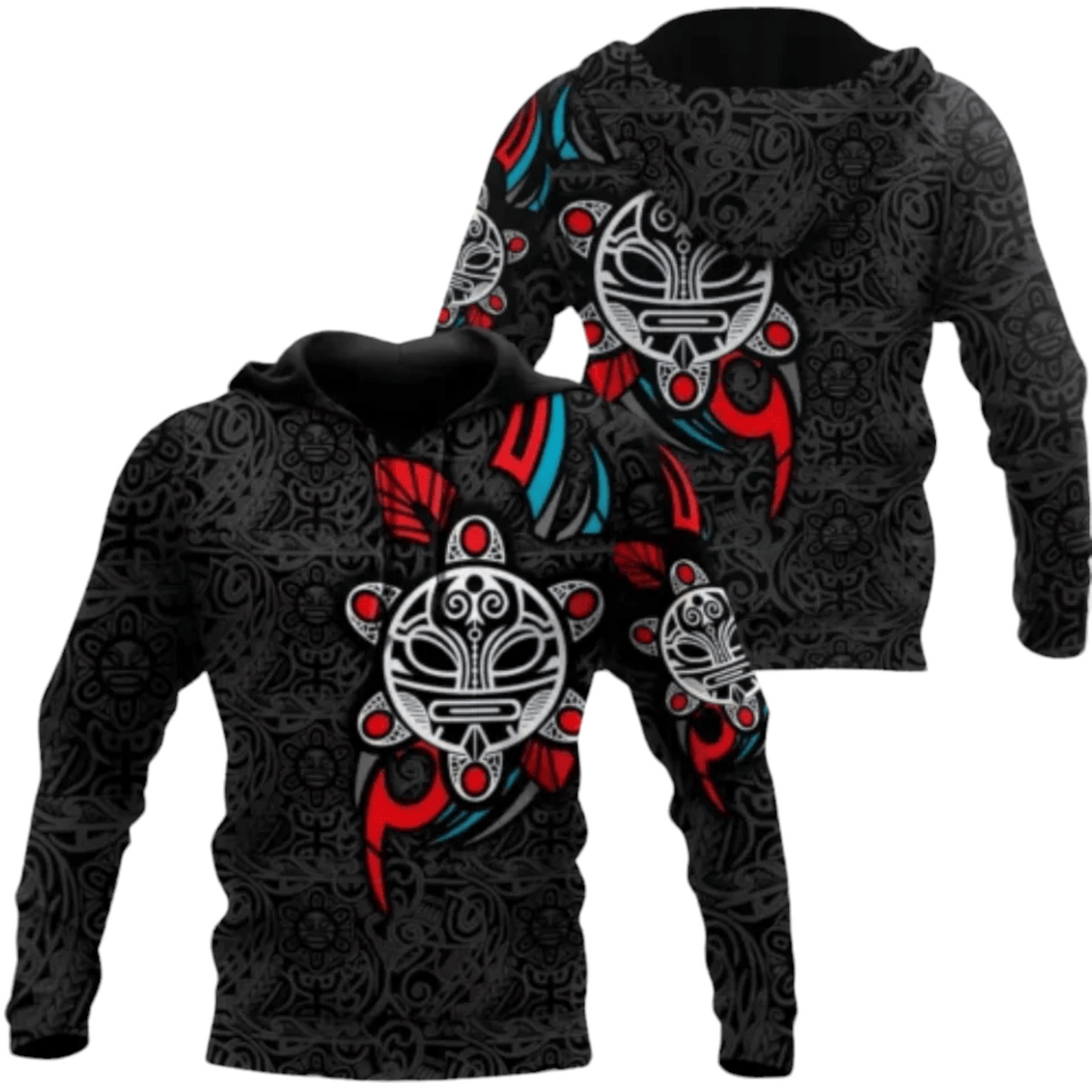Puerto Rico Hoodie Puerto Rico Sol Taino Pattern Hoodie Black Unisex - Cozy Hoodie For Cold Weather