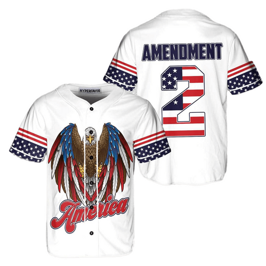 Independence Day Jersey 2nd Amendment America Independence Day Black Jersey Shirt 04th of July Baseball for Men Women