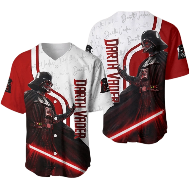 Star Wars Jersey Darth Vader Anakin Skywalker Star Wars Red White Jersey Shirt Baseball for Men