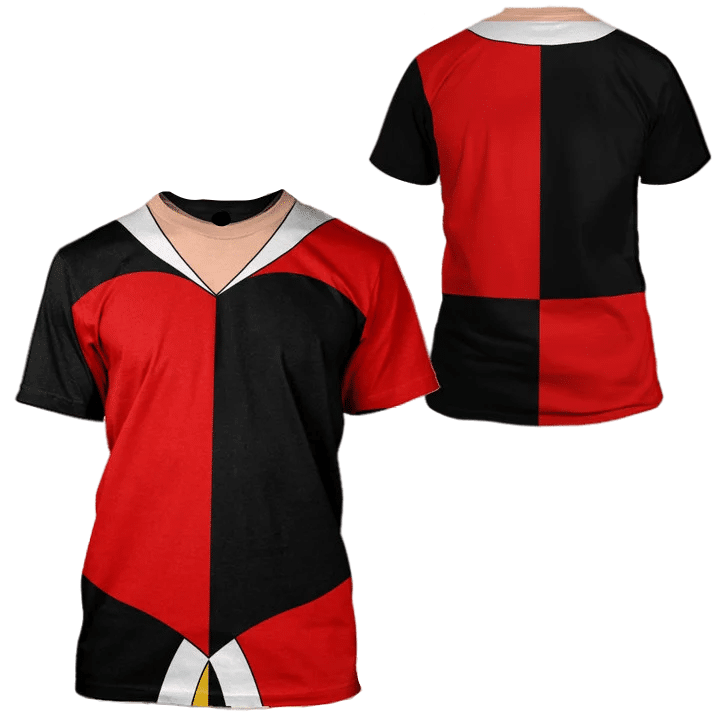 Disney Hoodie Queen Of Hearts Alice In Wonderland Costume T-Shirt Black Red Unisex Adults New Release - Trendy Gift For Men & Women