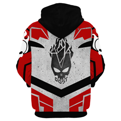 Halo Hoodie Halo 3 Odst Symbol Hoodie Red Gray Unisex - Cozy Hoodie For Cold Weather