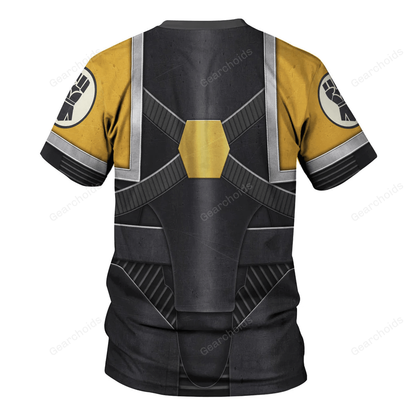 Pre-Heresy Imperial Fists In Mark IV Maximus Power Armor - Costume Cosplay T-shirt CSWRH183