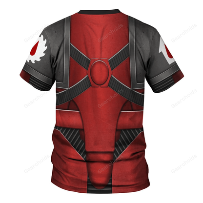 Pre-Heresy Flesh Tearers In Mark IV Maximus Power Armor - Costume Cosplay T-shirt CSWRH189