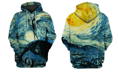  TNBC T-shirt Jack Skellington Starry Night Art Concept Blue Hoodie 