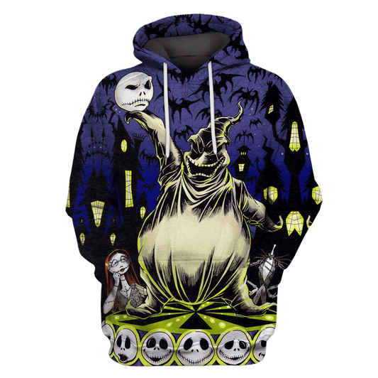  TNBC T-shirt Oogie Boogie Holding Jack Head Hoodie  