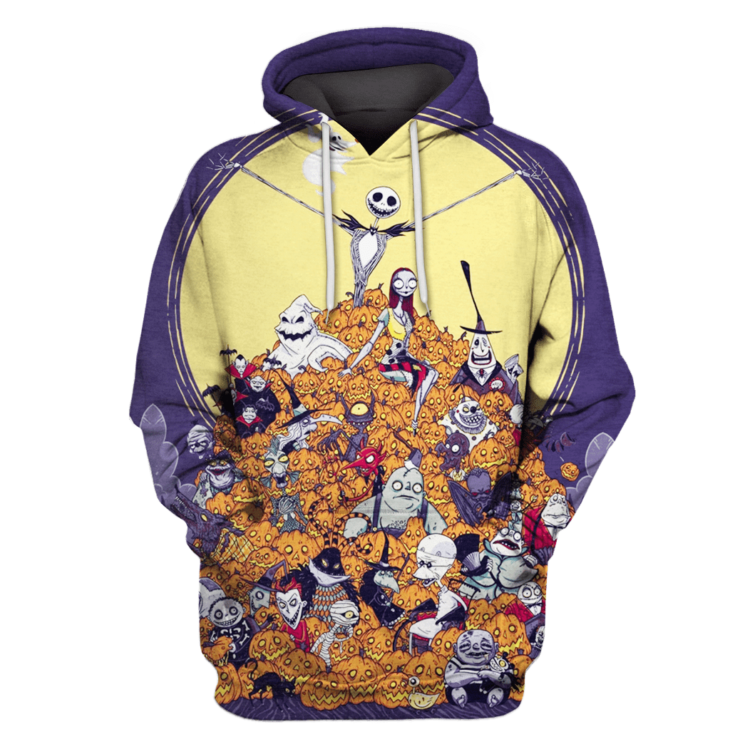  TNBC T-shirt Characters With Jack-O'-Latern Hoodie TNBC Hoodie
