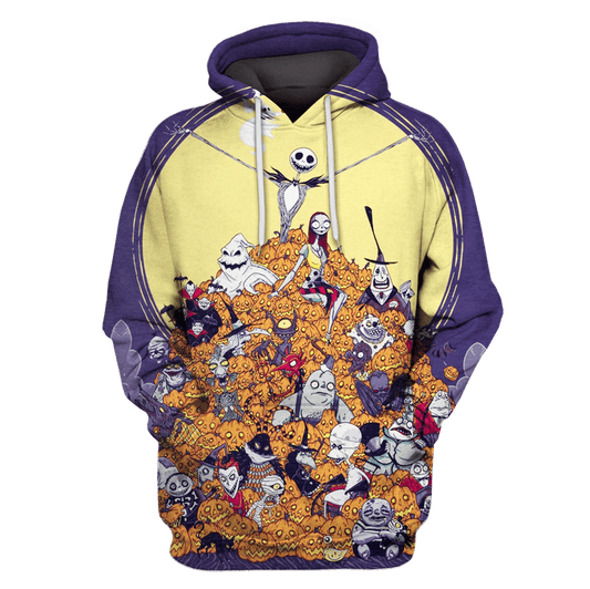  TNBC T-shirt Characters With Jack-O'-Latern Hoodie TNBC Hoodie
