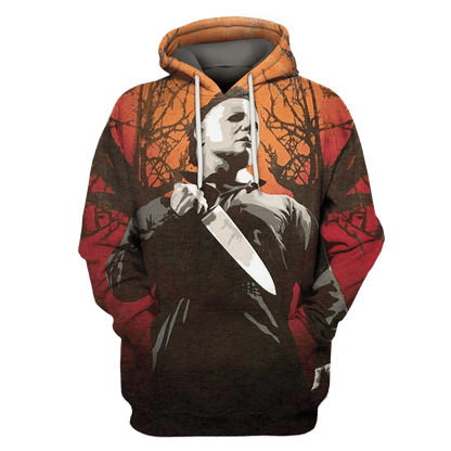 Halloween Shirt Michael Myers Shirt Michael Myers In The Wood Red Hoodie Michael Myers Hoodie