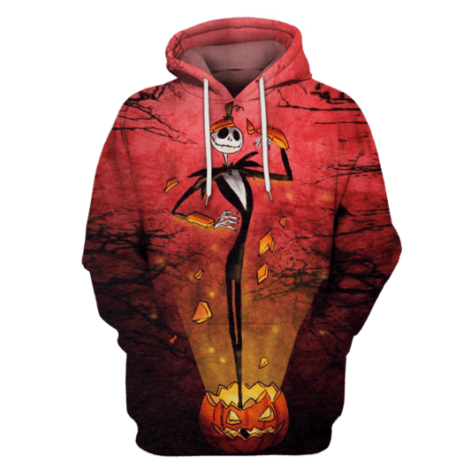  DN Shirt TNBC T-shirt Jack Skellington Pumpkin Light Red Hoodie TNBC Hoodie DN Hoodie