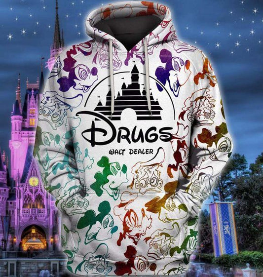  DN Hoodie Drug Walt Dealer MN Donald Duck Goofy High Illusion White Hoodie
