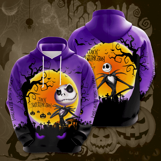  TNBC Hoodie Jack Skellington Halloween Night Purple Hoodie 