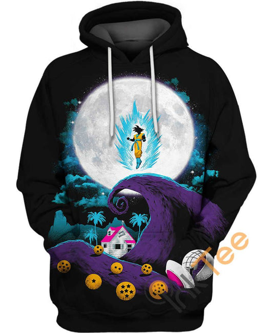  Dragon Ball Hoodie Son Goku Crossover Nightmare Before Christmas Black Hoodie  