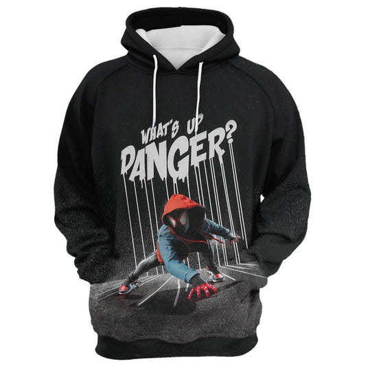 Spiderman Hoodie Marvel Spiderman What Up Danger Hoodie Black Unisex - Cozy Hoodie For Cold Weather