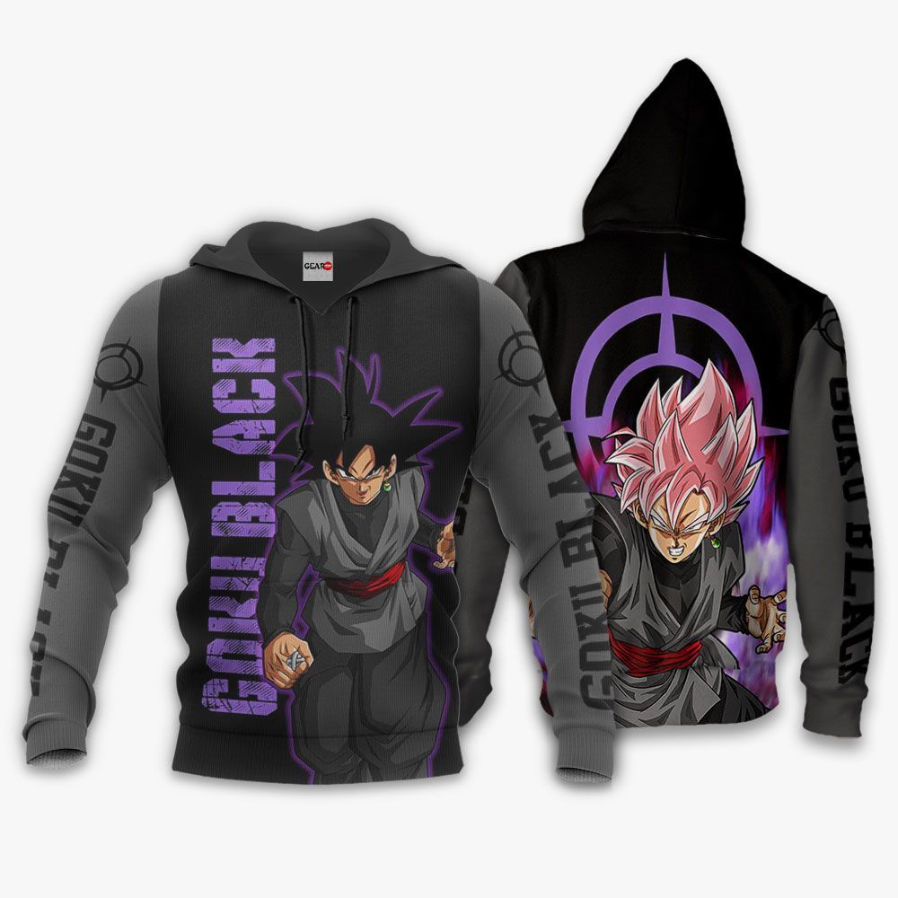  Dragon Ball Hoodie Goku Black Super Saiyan Rose Black Grey Hoodie Goku Hoodie  