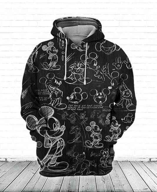  DN Hoodie MN Hoodie MN Drawing Black White Hoodie