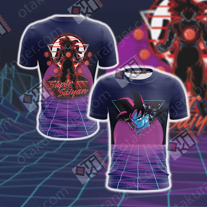  Dragon Ball T-shirt Goku Super Saiyan Blue Purple T-shirt Goku T-shirt   