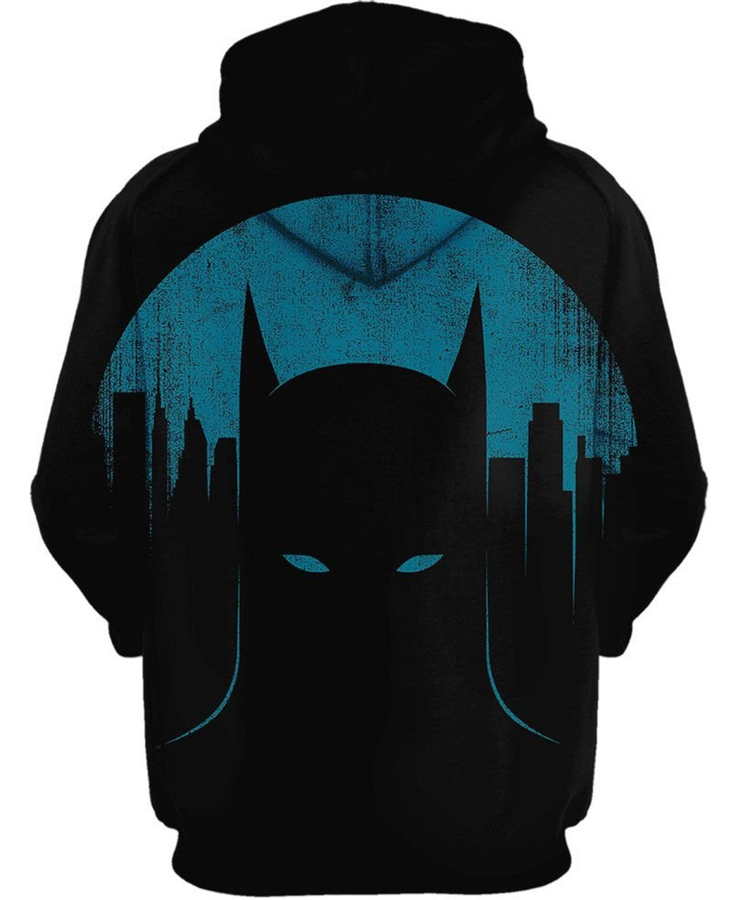 Batman Hoodie Dc Batman The Gotham City Silhouette Hoodie Black Blue Unisex - Cozy Hoodie For Cold Weather