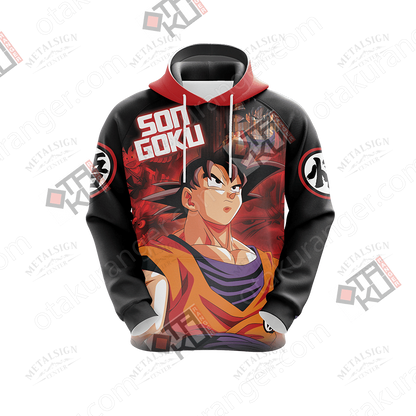  Dragon Ball T-shirt Goku Shirt Son Goku Just Saiyan Black Hoodie Anime Fan Gift   