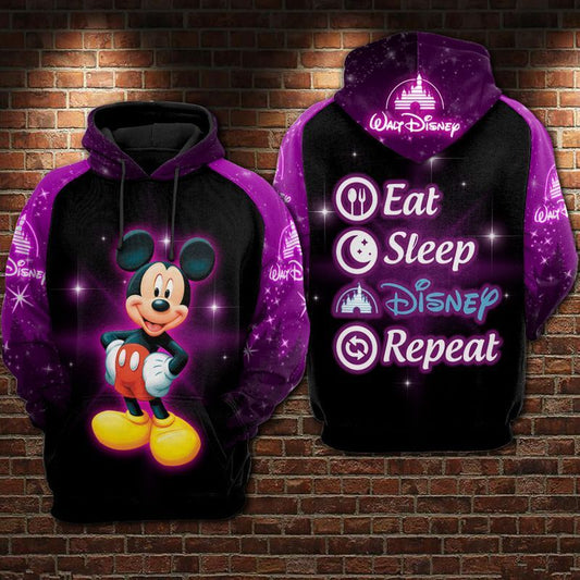  DN Hoodie MN Hoodie MN Eat Sleep DN Repeat Galaxy Purple Hoodie