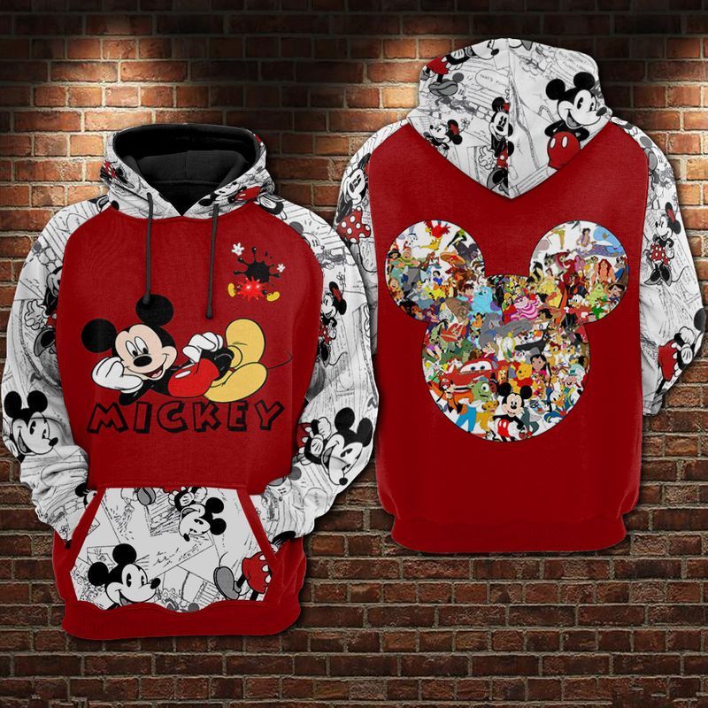  DN Hoodie MN Hoodie Old Version Comic All Characters White Red Hoodie