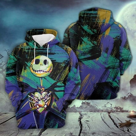  TNBC Hoodie Jack Skellington Painting Art Style Blue Green Hoodie  