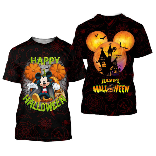  DN Halloween Shirt MK Mouse Shirt MK Mouse Happy Halloween Spooky Night Black T-shirt