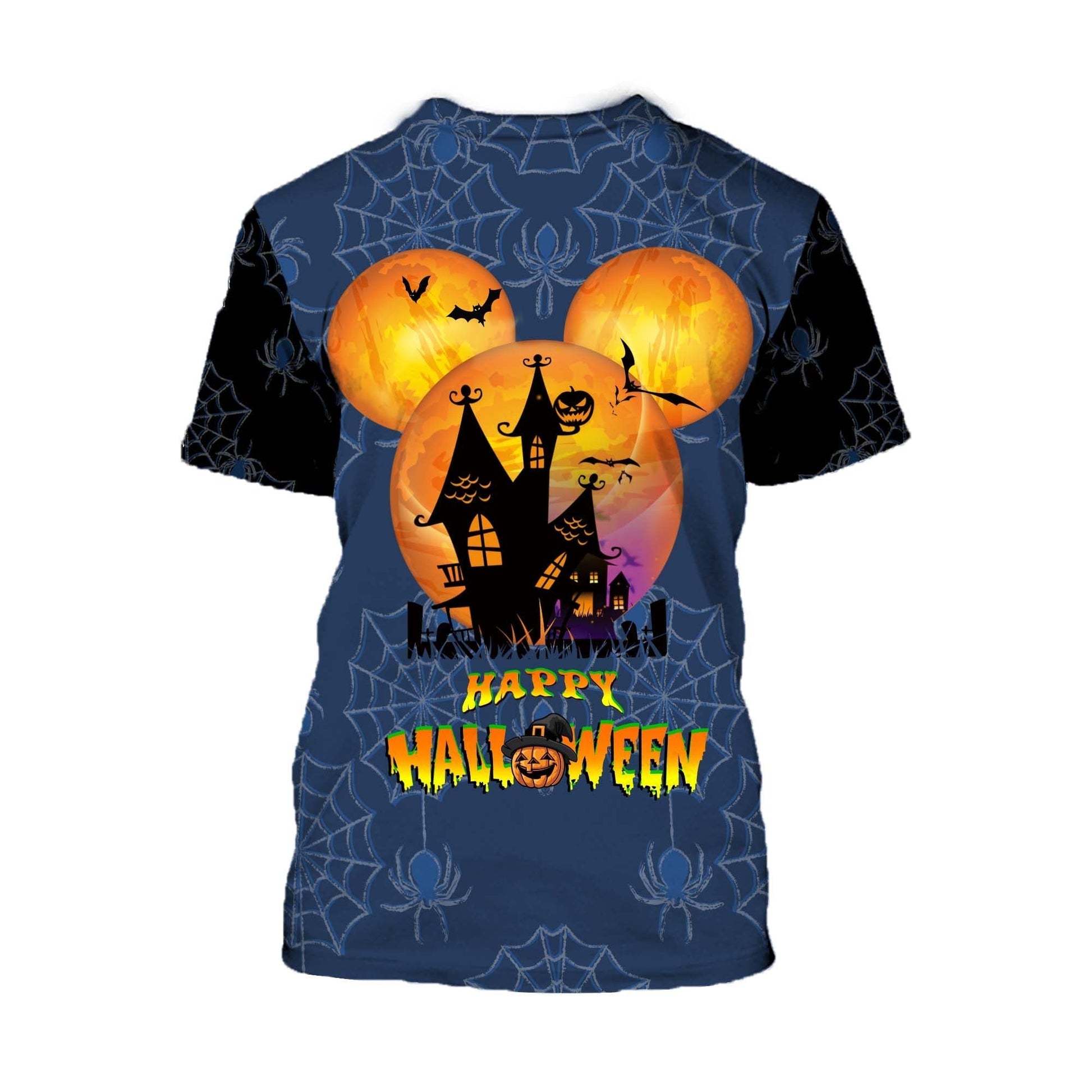  DN Halloween Shirt Stitch Shirt Stitch Happy Halloween Spooky Night Black Blue T-shirt