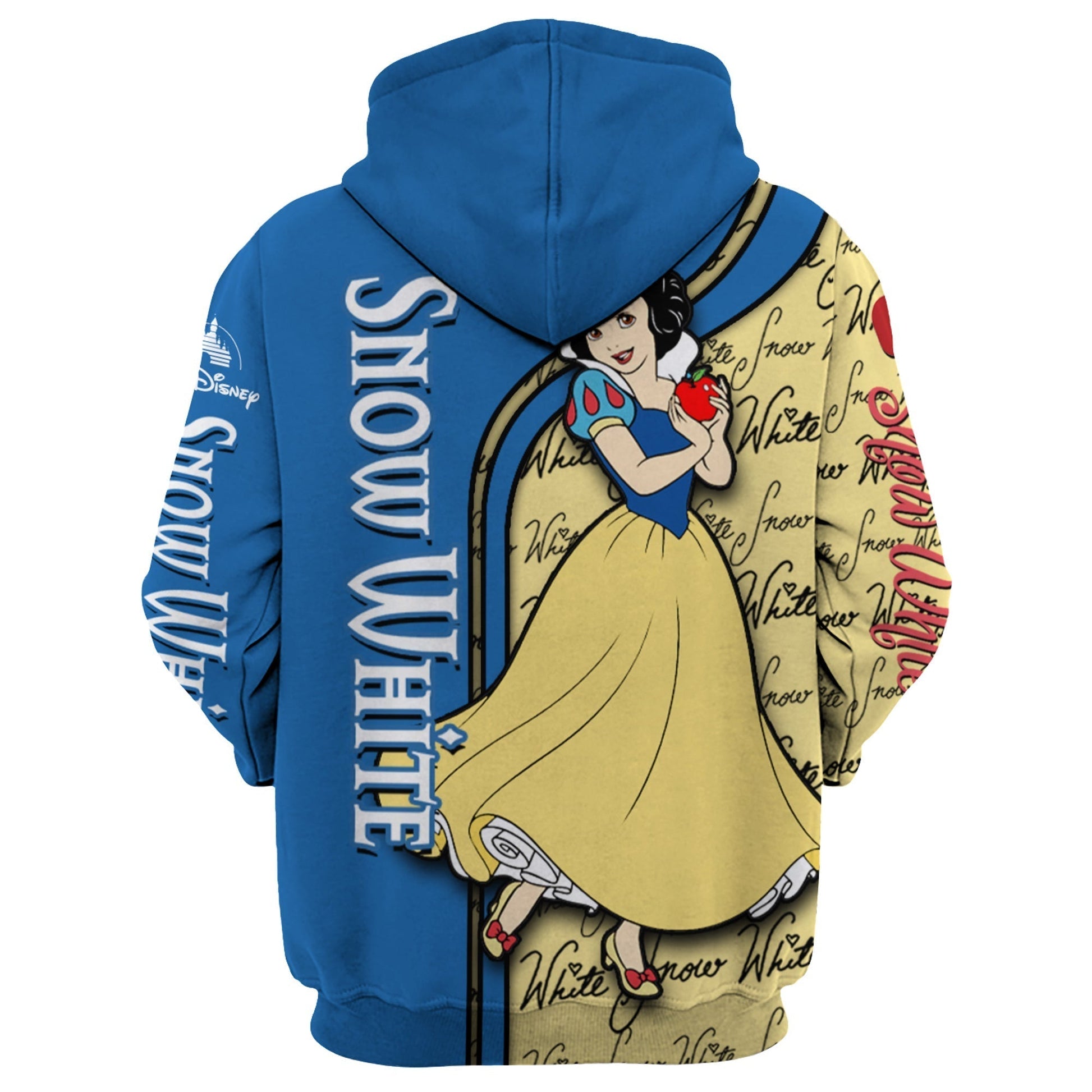  DN Snow White Hoodie DN Snow White And Apple Blue Yellow 3D Hoodie