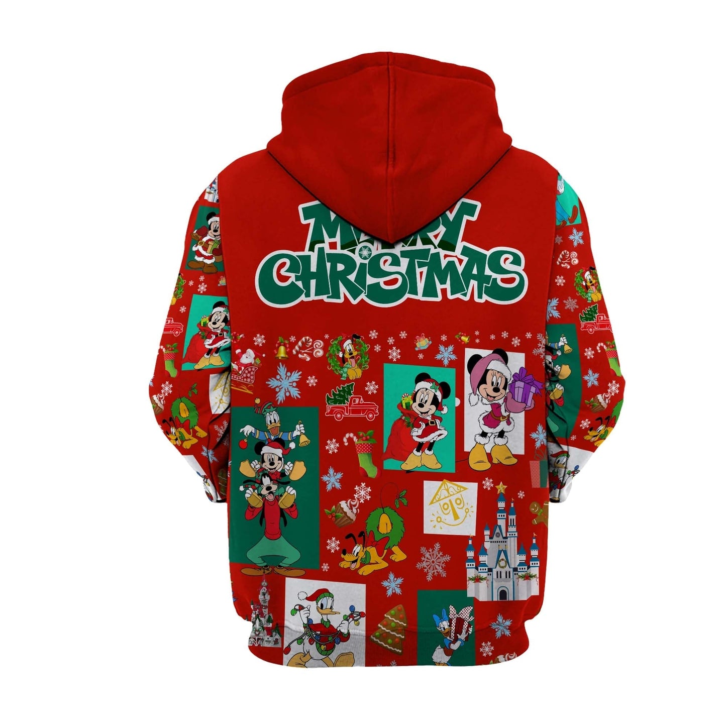  DN Christmas Shirt MK Christmas Spirit Pattern Red Hoodie DN Christmas Hoodie