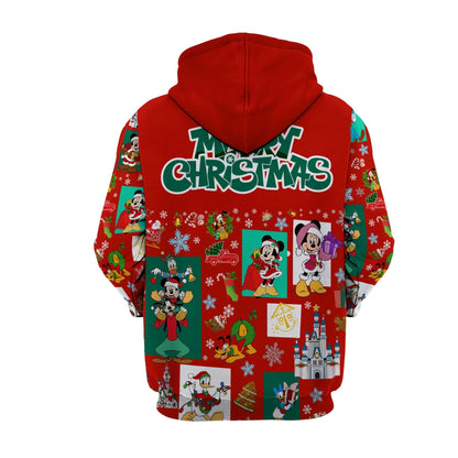  DN Christmas Shirt MK Christmas Spirit Pattern Red Hoodie DN Christmas Hoodie