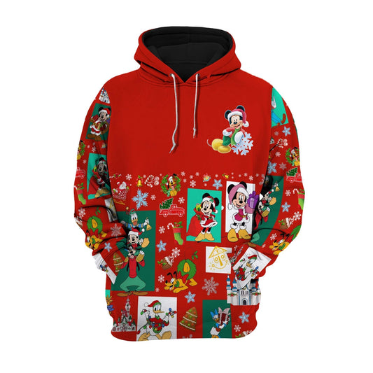  DN Christmas Shirt MK Christmas Spirit Pattern Red Hoodie DN Christmas Hoodie