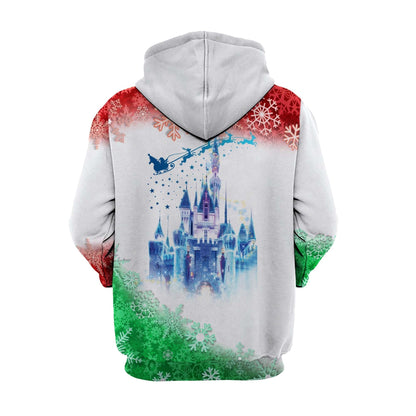  DN Christmas Shirt DN MK Mouse Christmas Wreath Mistletoe Red White Hoodie DN Christmas Hoodie