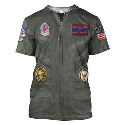 Cosplay Top Gun Pete Maverick Mitchell Custom Name T-Shirts Hoodies Apparel