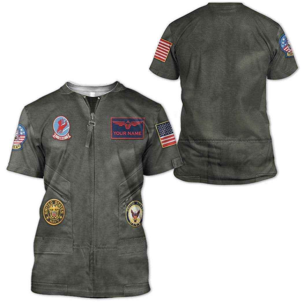 Cosplay Top Gun Pete Maverick Mitchell Custom Name T-Shirts Hoodies Apparel