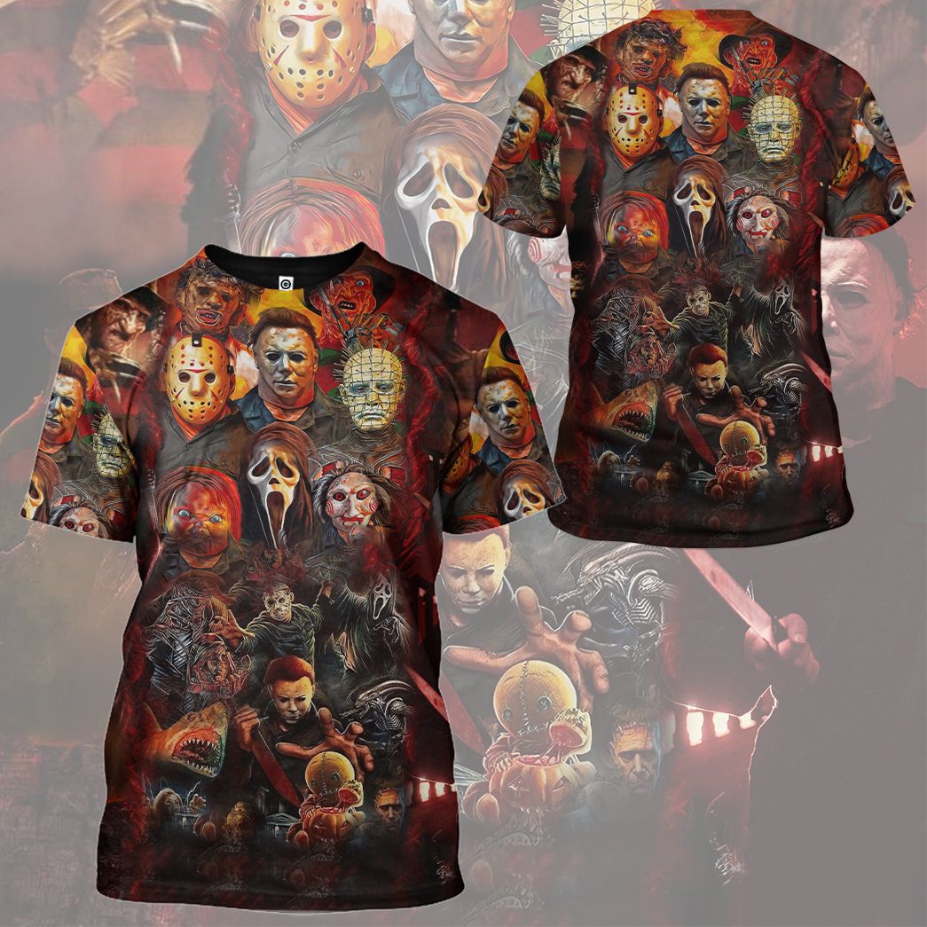  Halloween All Horror Movie Character Apparel