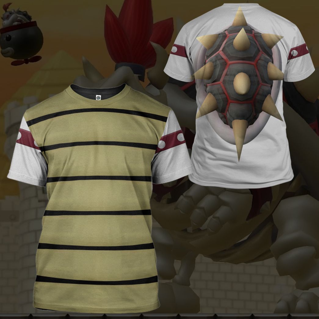  Mario Dry Bowser Custom Tshirt Hoodie Apparel