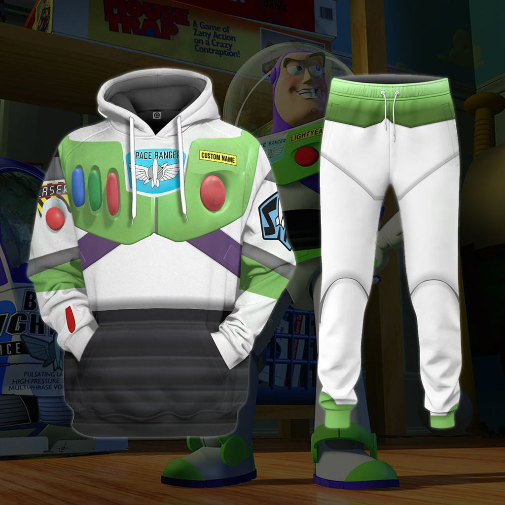  Toy Story Buzz Lightyear Space Ranger Cosplay Custom Name Tshirt Hoodie Apparel