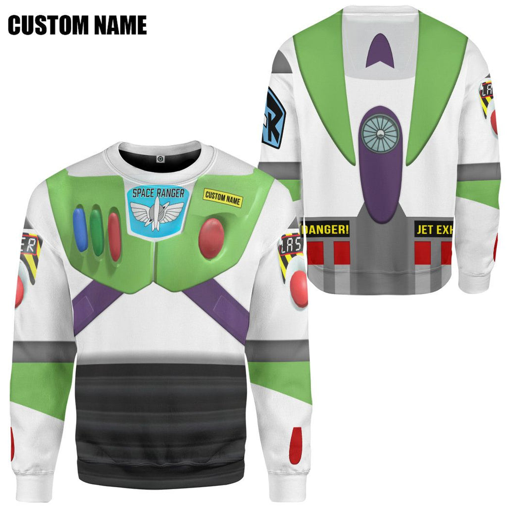  Toy Story Buzz Lightyear Space Ranger Cosplay Custom Name Tshirt Hoodie Apparel