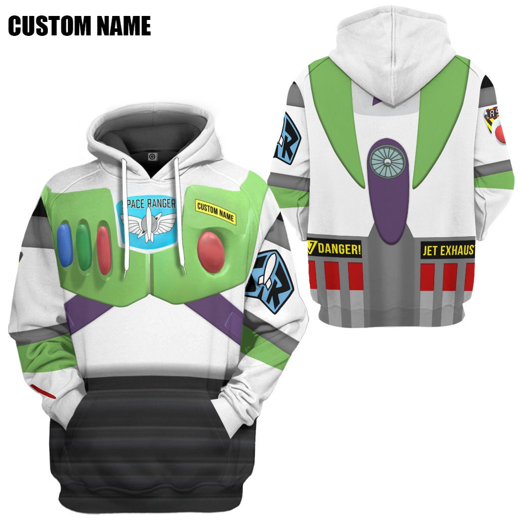  Toy Story Buzz Lightyear Space Ranger Cosplay Custom Name Tshirt Hoodie Apparel