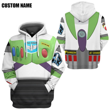  Toy Story Buzz Lightyear Space Ranger Cosplay Custom Name Tshirt Hoodie Apparel