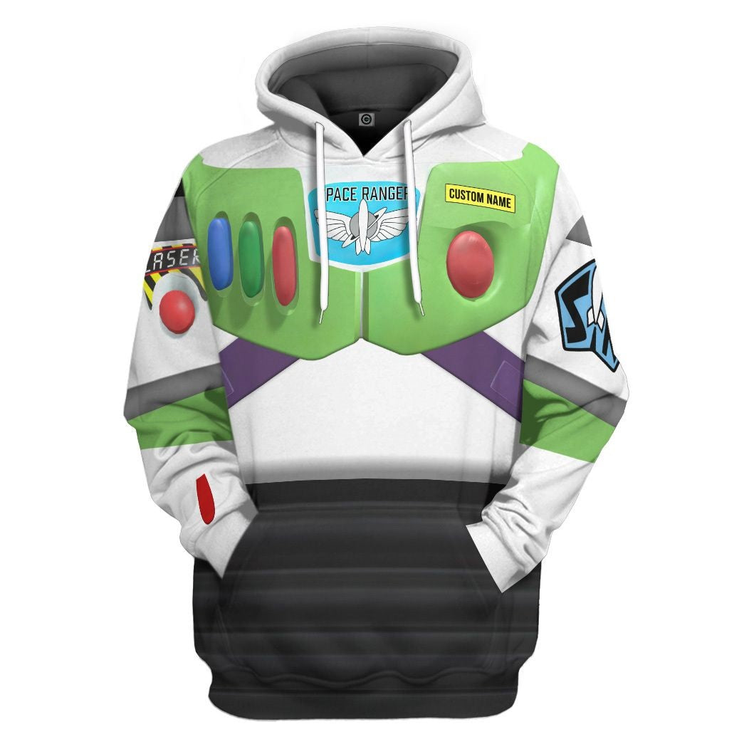  Toy Story Buzz Lightyear Space Ranger Cosplay Custom Name Tshirt Hoodie Apparel