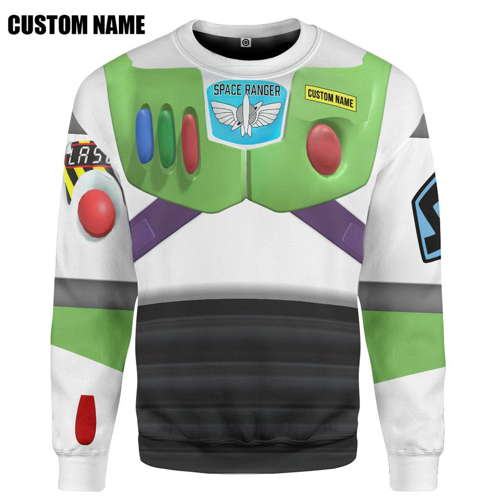  Toy Story Buzz Lightyear Space Ranger Cosplay Custom Name Tshirt Hoodie Apparel