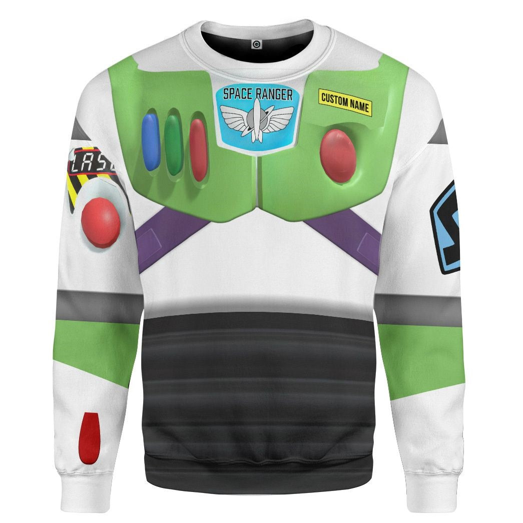  Toy Story Buzz Lightyear Space Ranger Cosplay Custom Name Tshirt Hoodie Apparel