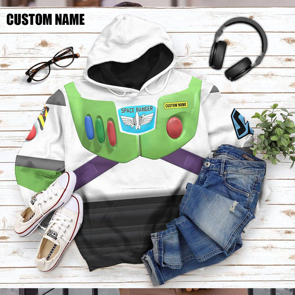  Toy Story Buzz Lightyear Space Ranger Cosplay Custom Name Tshirt Hoodie Apparel